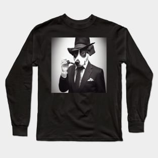 Dog in a suit - zanettaaranaart Funny Long Sleeve T-Shirt